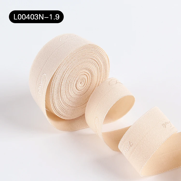 Custom fold over elastic bias tape jacquard edge wrap elastic band for garment accessories
