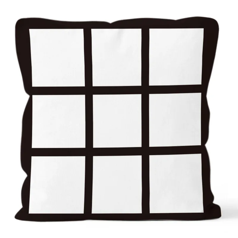Sublimation Blank 4/6/9 Panels Pillow Case 40*40cm Sofa Living Room Party Decoration Throw Cushion Cover Pillowcase