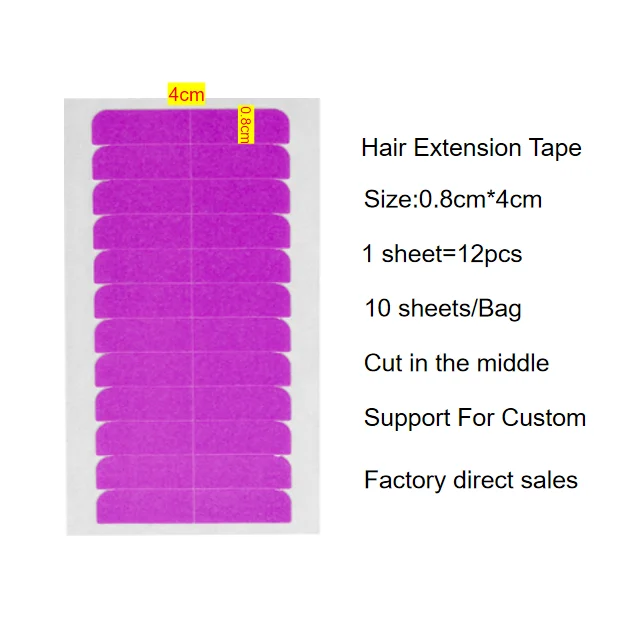 Super Adhesive Double Side Hair Extensions Tape For Lace Hair Extension Wig Tape tabs