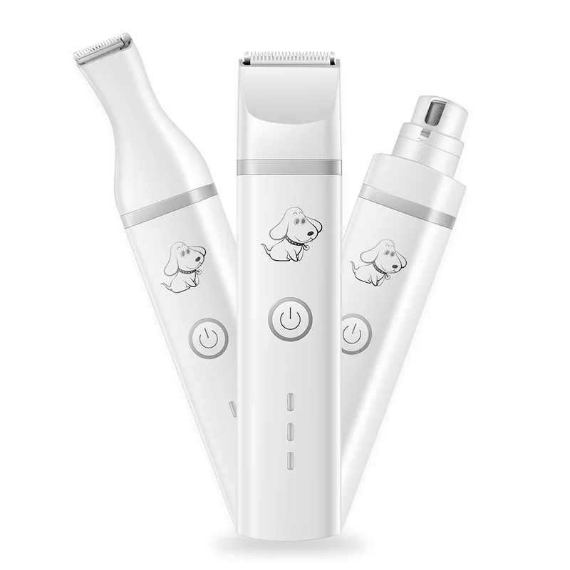 3 IN 1 Pet Grooming Machine Dog Hair Trimmer USB Rechargeable Pets Clippers Manicure