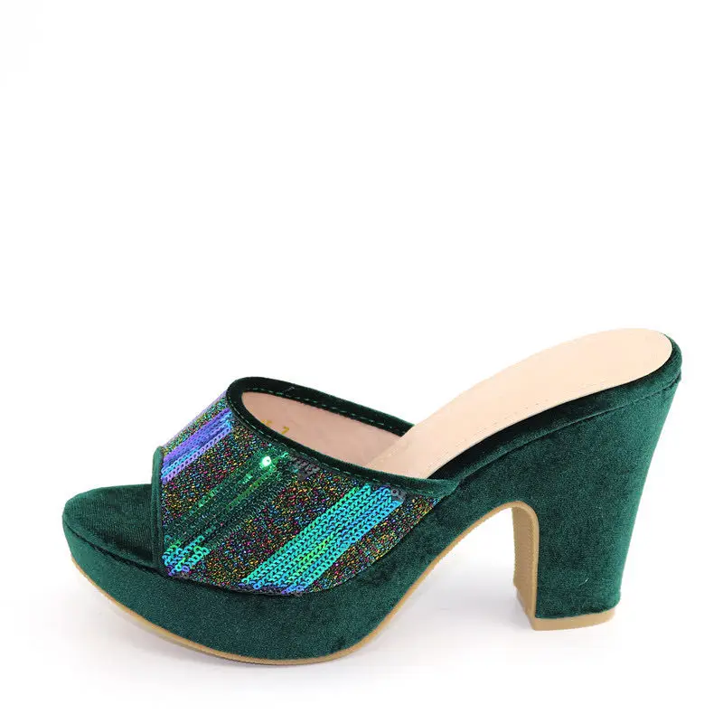 Женские босоножки на танкетке сандалии высоком квадратном каблуке обувь для летнего