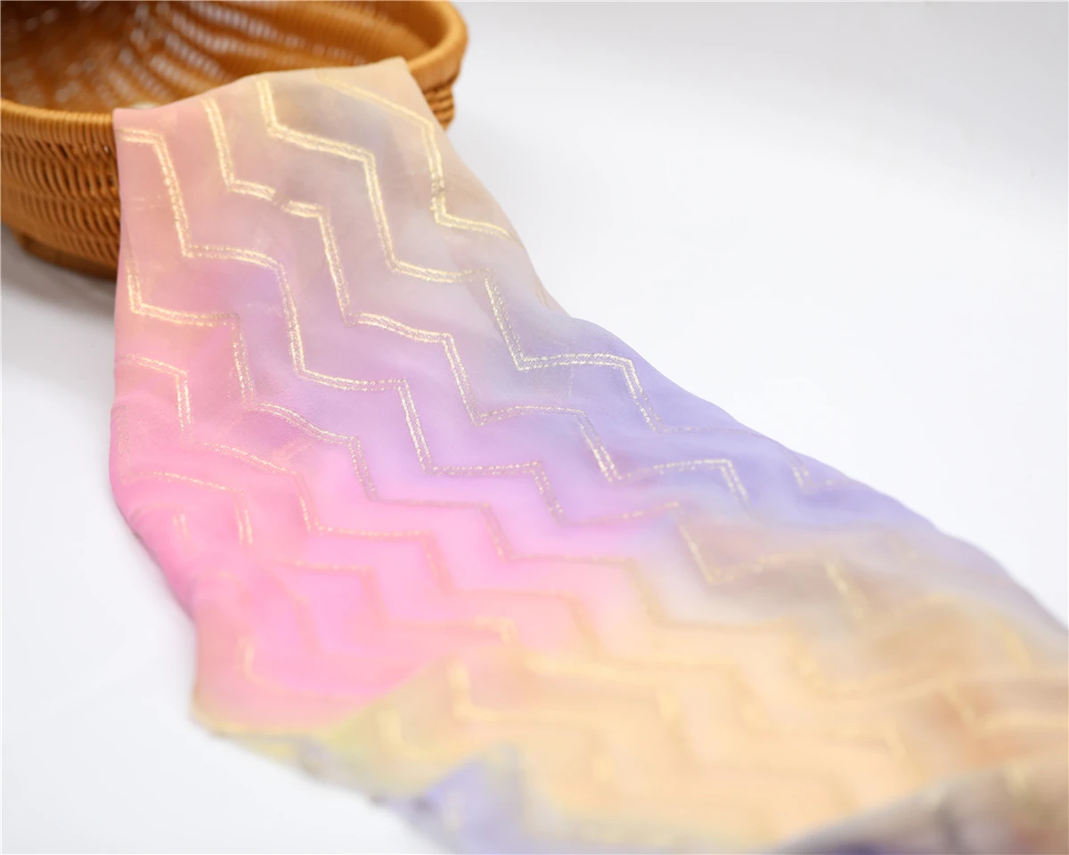 Fareastex new arrival jacquard silk georgette metallic color somali chiffon classical design dirac somali georgette fabric