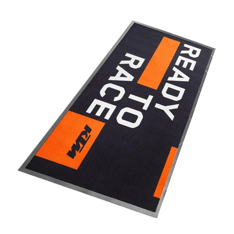 Motorcycle Mat Logo Customized Logo Floor Mat Nylon TPR Motorcycle logo pit mat carpets rugs