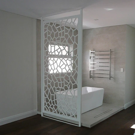 laser cut  metal room partition for  bathroom decoration