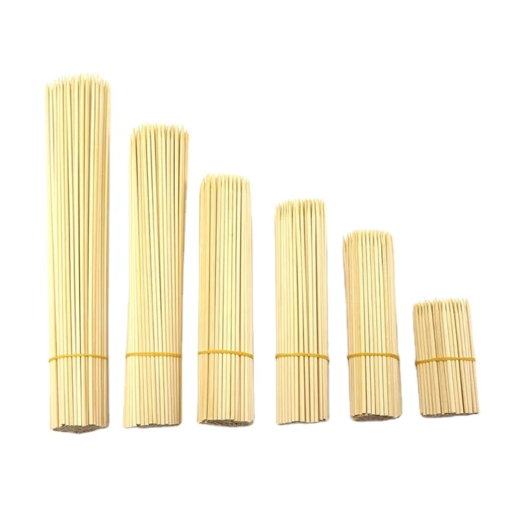 Bamboo Skewers 6 Inch (200 Pcs) Natural BBQ for Shish Kabob, Grill, Appetizer, Fruit, Corn, Chocolate Fountain skewers