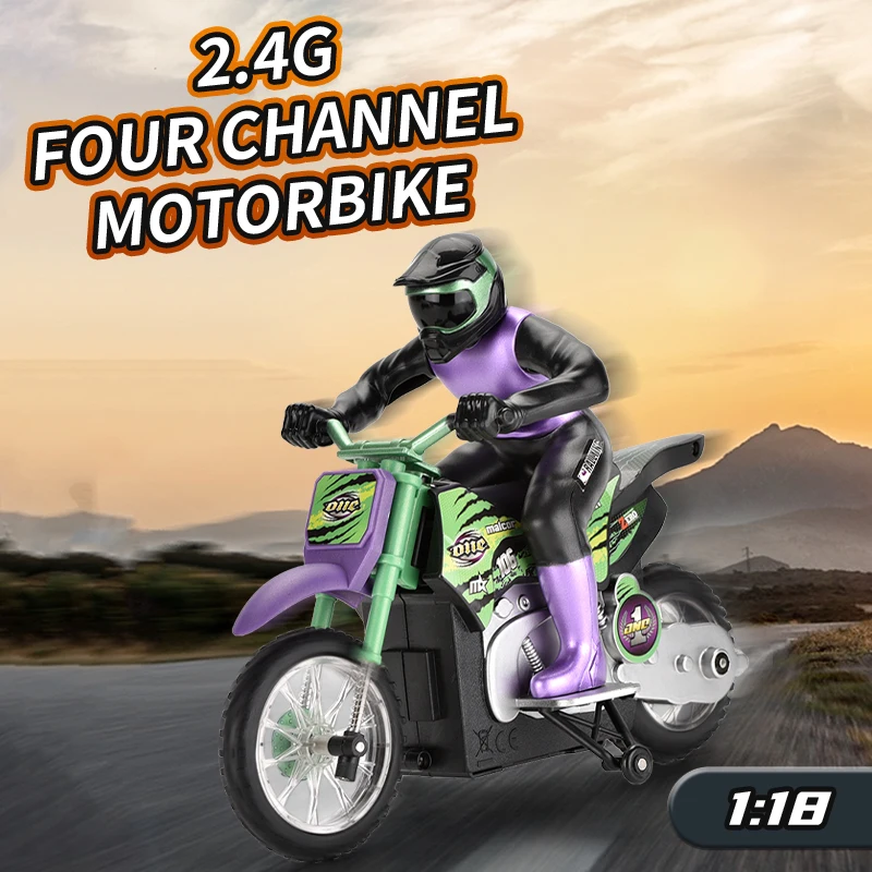 Hot sale 2.4 G 1:18 toys remote control  rc motorcycle electric motorcycle for kids