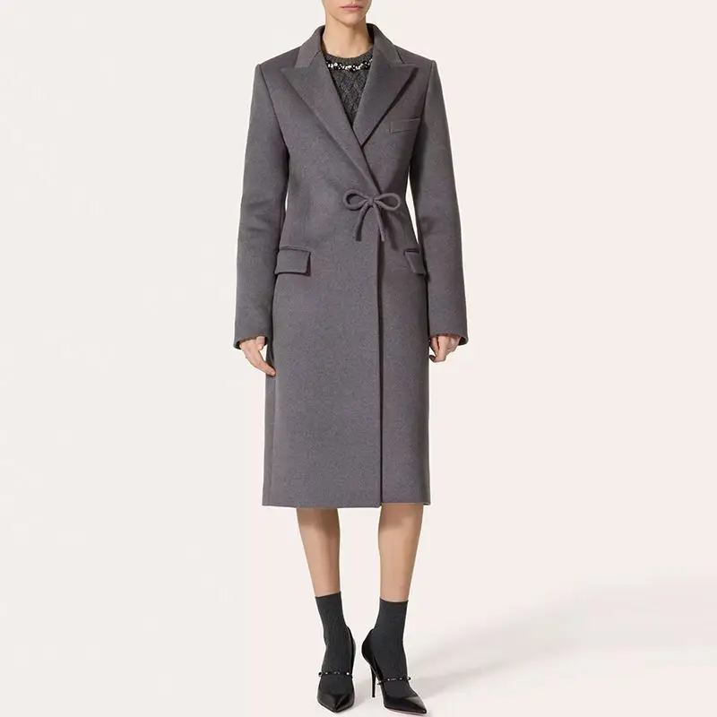 A6432 Autumn and Winter 2024 New Women Clothes Long Sleeve Loose Simple Temperament Formal Tweed Women Coat