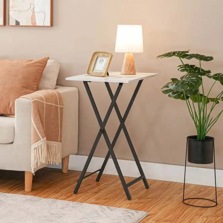 Wholesale Folding TV Tray Tables, HOOBRO Brand Foldable Side End Table, Small Sofa Snack Table Coffee Table for Living Room