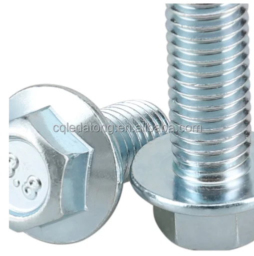 stainless steel M5 M6 M8 M10 zinced  internal thread hexagon screws  hex head GR5 flange bolts and screws