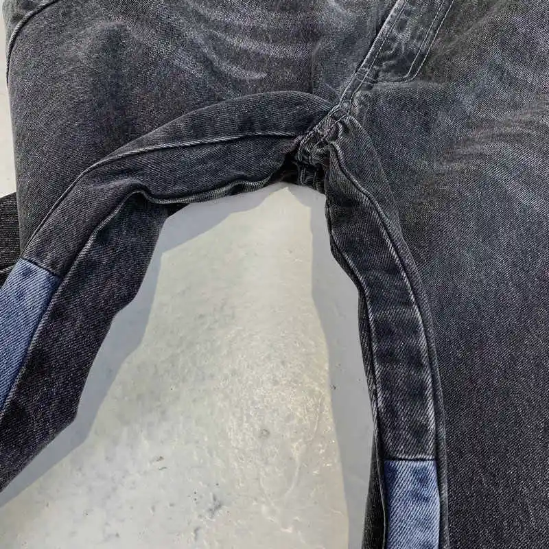 AeeDenim Hot Selling Jeans High Streetwear Flared Jeans Men Fashion Hip-hop Loose Flared Pants