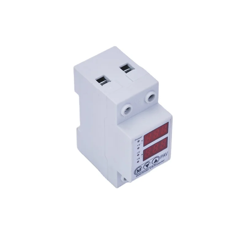 
intelligent adjustable over under voltage and over current voltage protector digital display electric 60A AC device manufacturer 