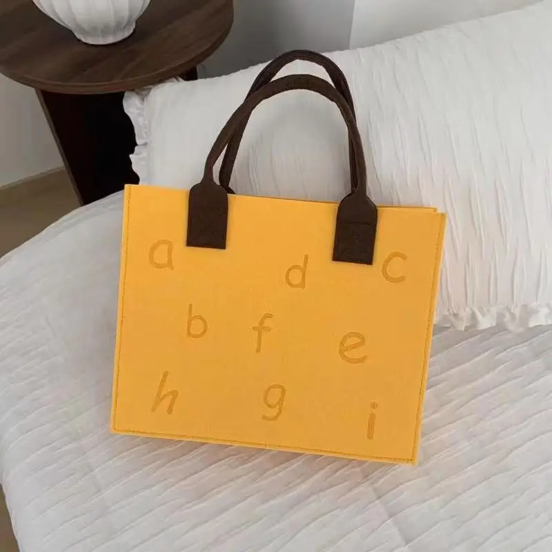 High Quality Custom Color Felt tote bag Fashion Laser Cut Technique Soft and Fashionable Cosmetic Features Felt tote bag