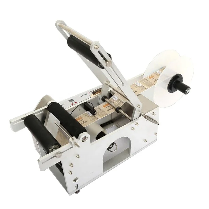 Semi Automatic Labeling Machine Label Applicator Printer PET Plastic Bottle Date Coder Label Dispenser Machine