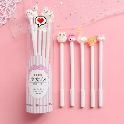 Кошачья лапа для девочки корейский новый красивый цветной милый мультяшный пластиковый Канцтовары на заказ ребенка 10 шт. подарочный набор гелевых
