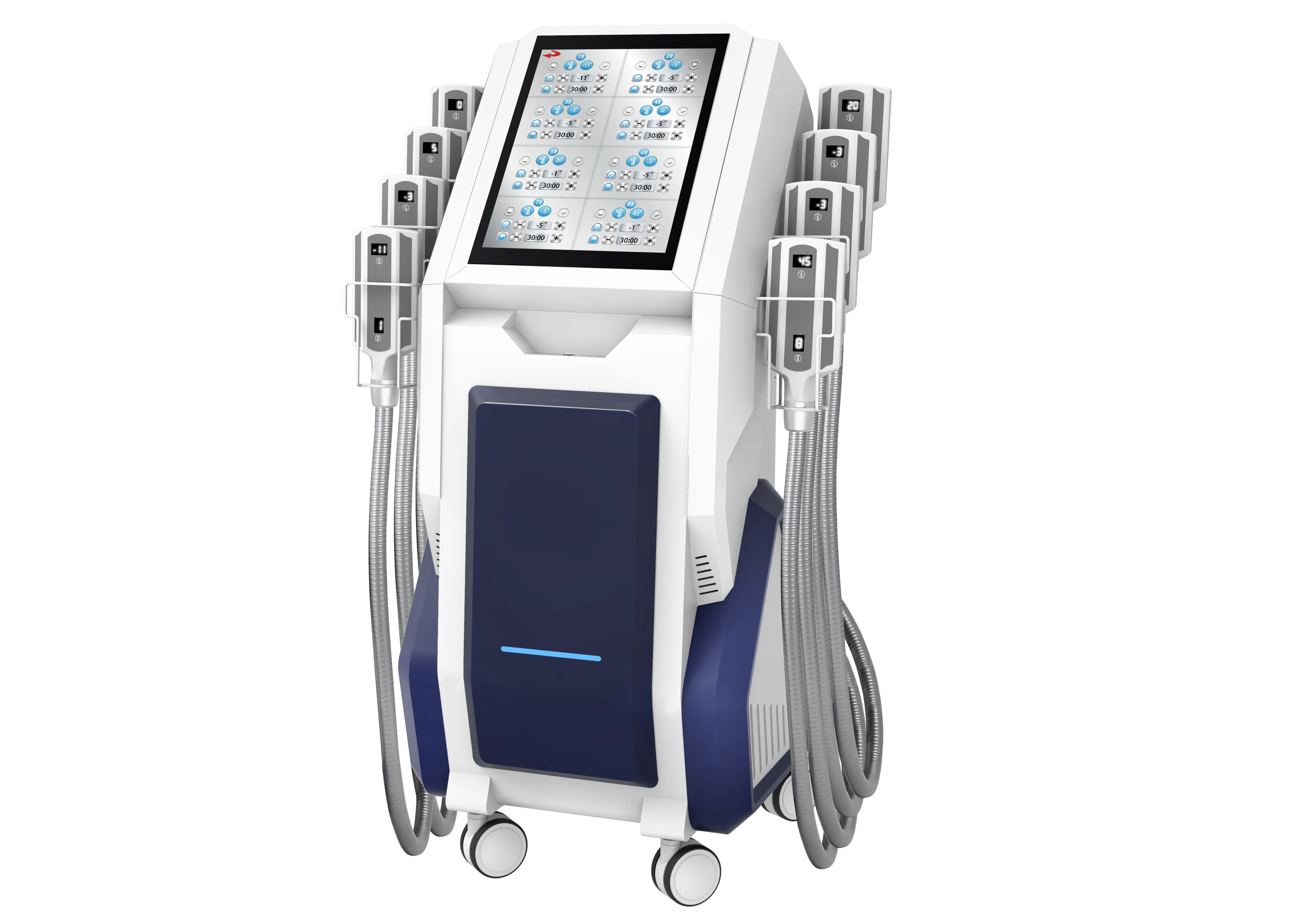 Non Invasive Cryolipolysis With 8 Cryo Plates For cellulite removal cold therapy for body contouring machine