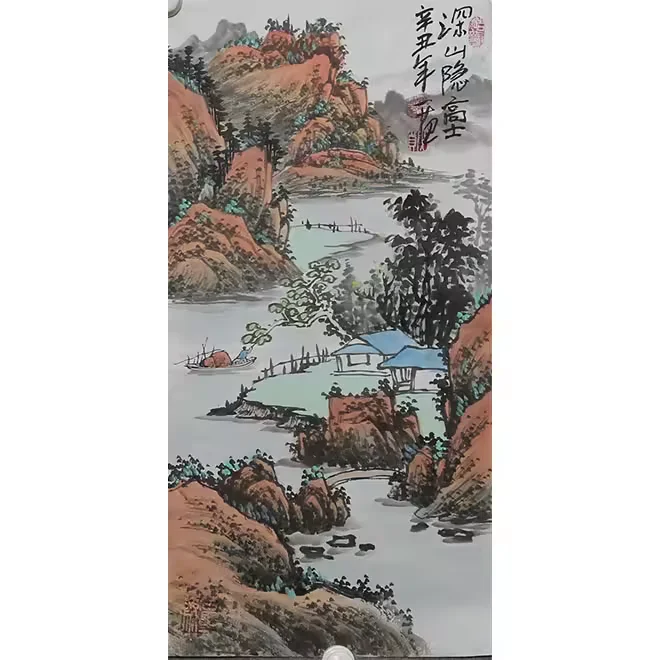 Chinese Zen style ink painting living room sofa decoration painting porch corridor background wall painting