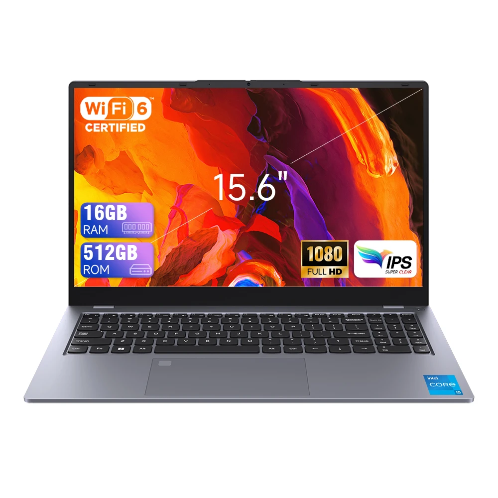 15 6 дюймов Intel Core i5-1240P 16 ГБ + 512 SSD WIFI6 1080P Full HD экран core i5 ноутбук i3 новые ноутбуки