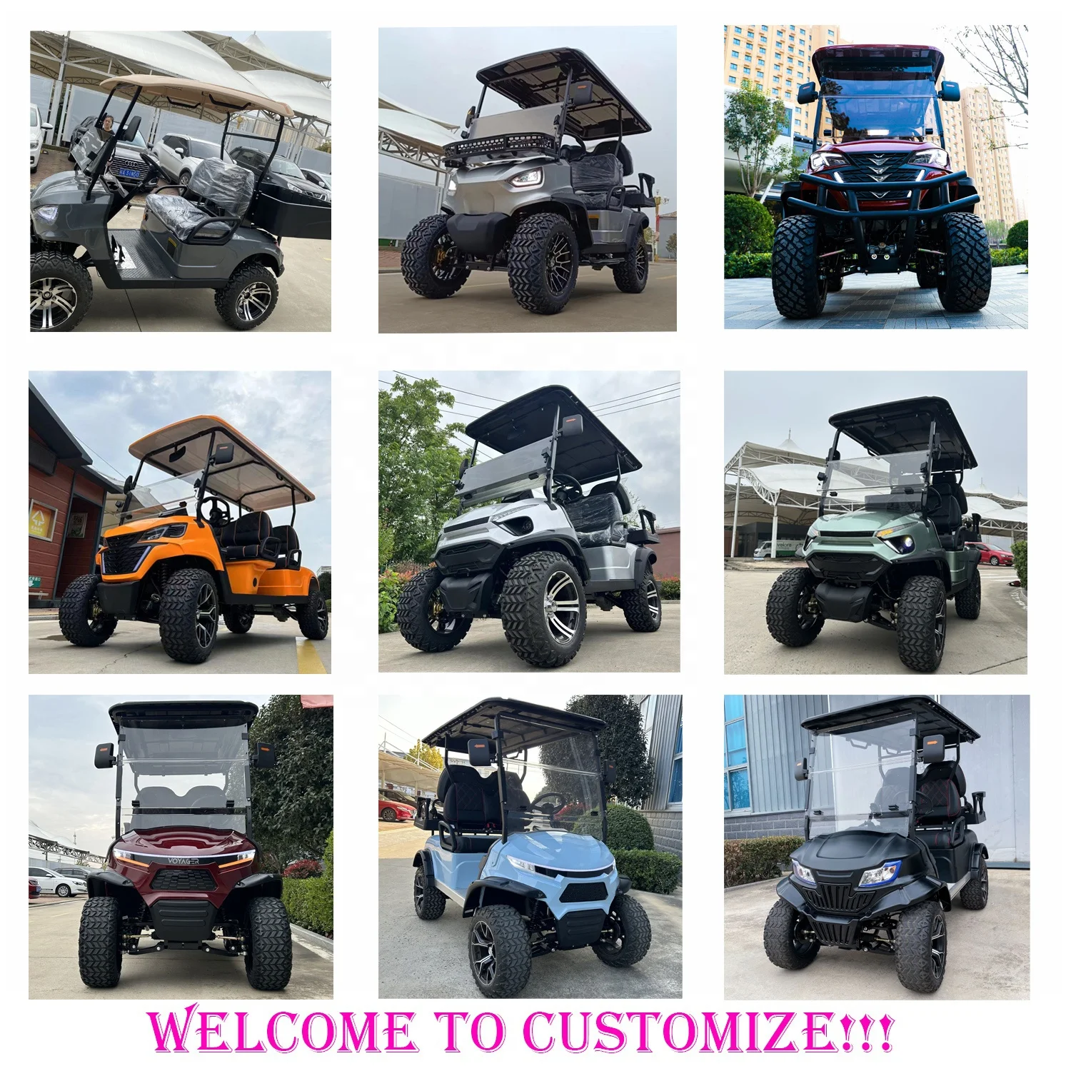 Luxury Made In China Powerful 4 Wheel Drive Electric Golf Cart For Sale