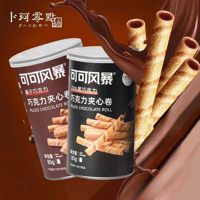 Cocoa 85g Chocolate Roll Roll Roll Biscuits Crispy Biscuits