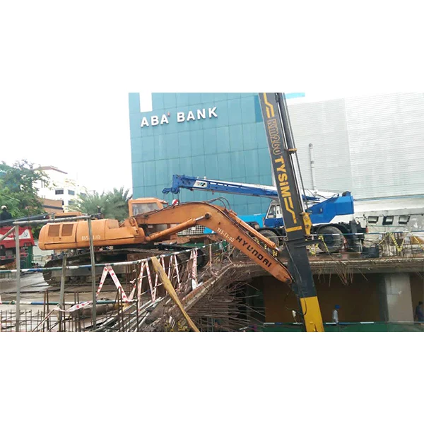 KM260 CE-approved excavator clamshell long reach boom and telescopic arm