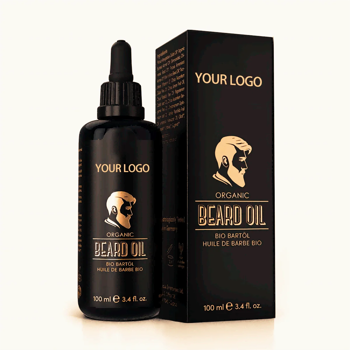 Custom Logo Natural Organic Moisturized Hair Growth Serum Softer Nourish Growth Beard Oil For Mens Grooming Care Products
