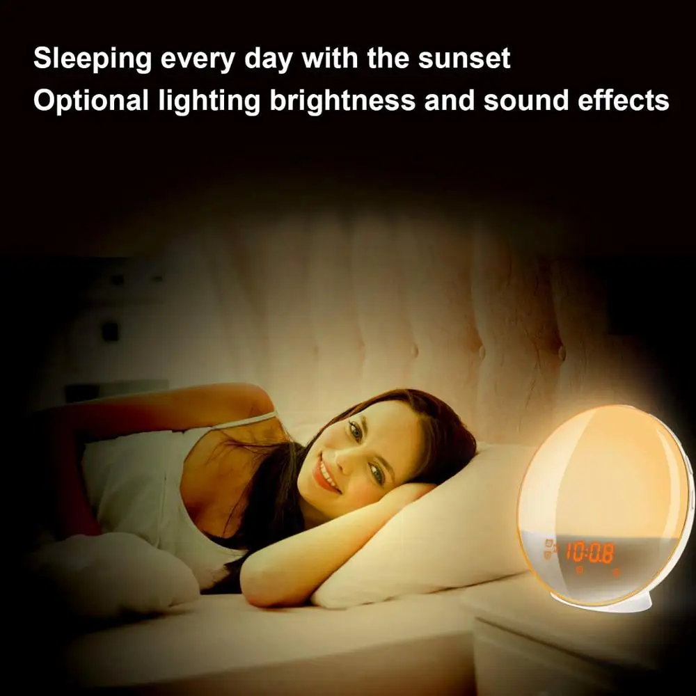 Sunrise Alarm Clock, Upgrade Smart Wake Up Light compatible with Alexa/Echo/Google