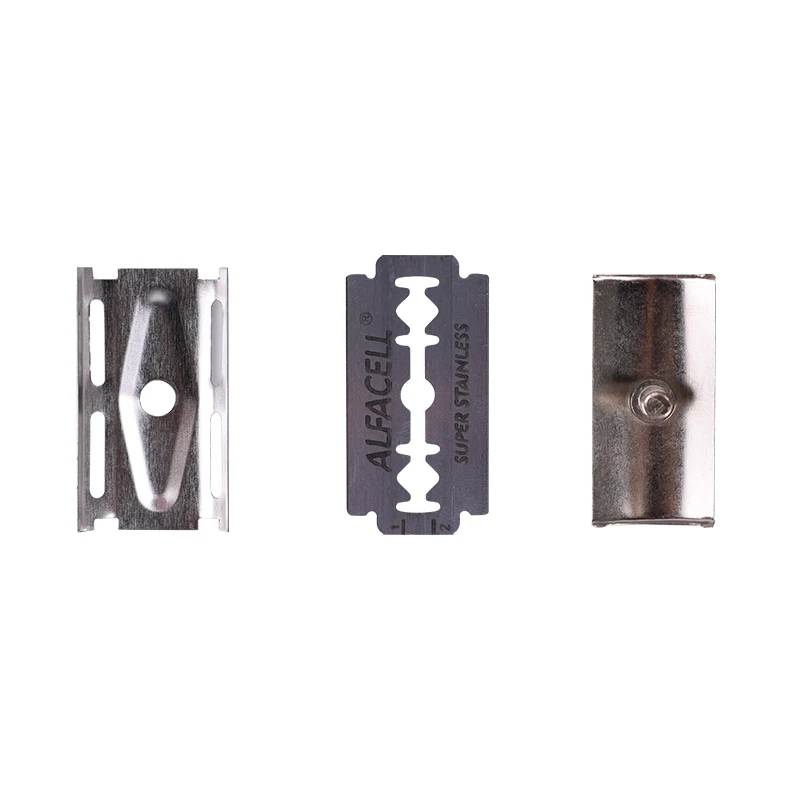 Metal Handle Coarse Beard Double Edge Razor Blade Reusable Safety Hotel Shaving Kit Razor for Men Hotel Use