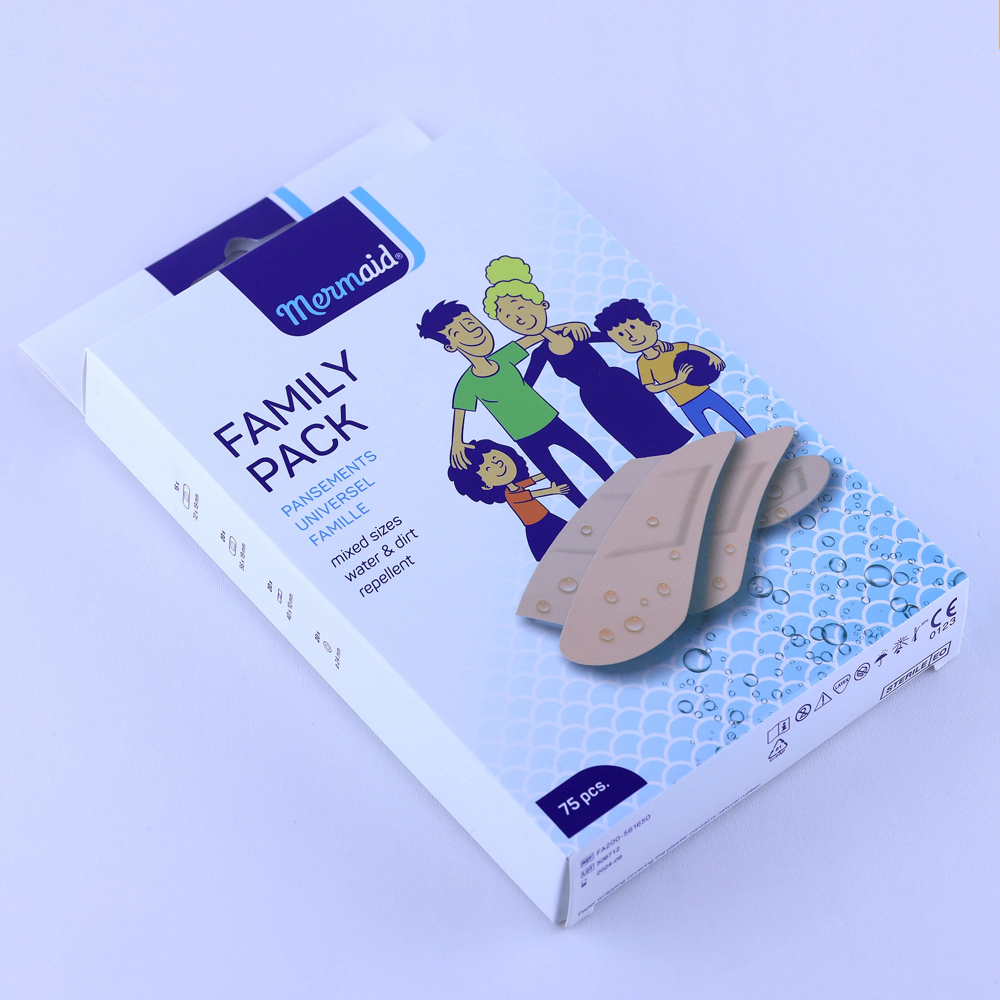PE Plaster Adhesive Bandages Muliti Size Skin Color Family Pack
