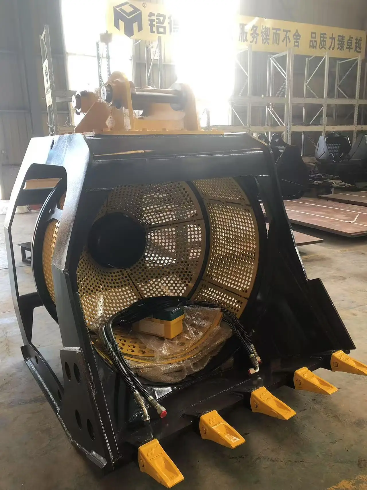 MONDE Excavator Attachments Screening Buckets Rotary Screen Bucket