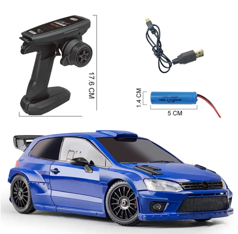 SJY-LD2801 Model 1:28 Full scale Remote Control Hobby Car 2.4G POLO R 4WD 10KM/H Electric RC Drift Car