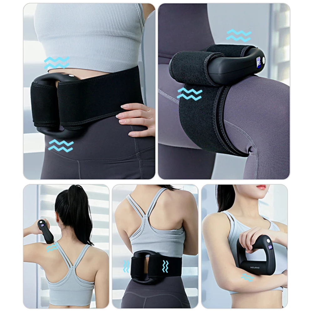 Wholesale Portable Vibrating Hand Massage Machine Gun Deep Tissue Massage Ring With Belt