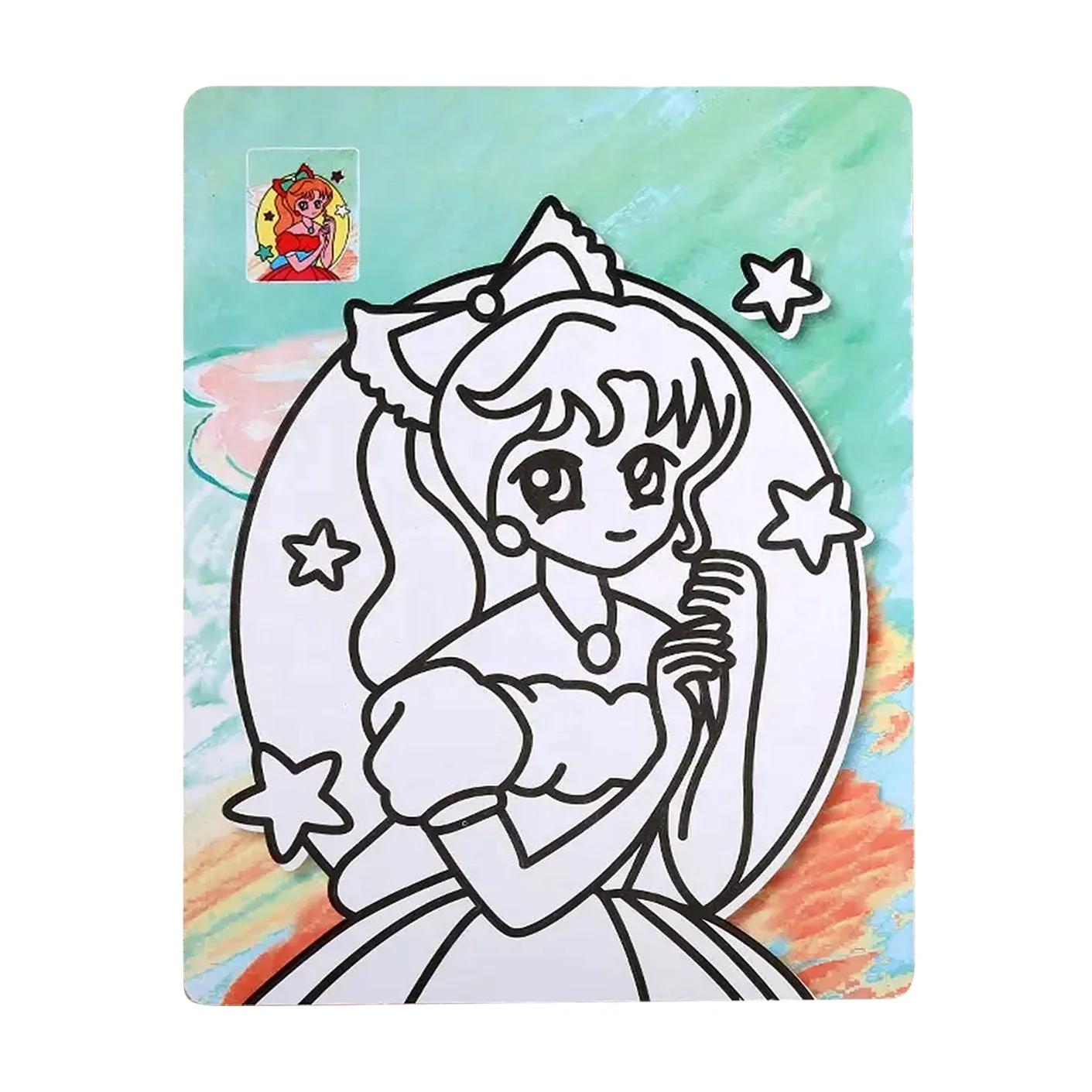 Toddler DIY Craft Art Supply Set Unisex Plastic PC Drawing Toys Includes Color Sand & Sticker for 3 Year Olds Early Education