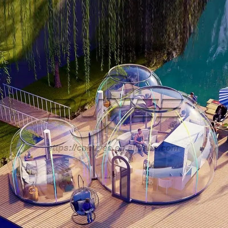 Outdoor Attractive Appearance Crystal Star Seeing House Enjoy Transparent Waterproof Dome House For Wholesale