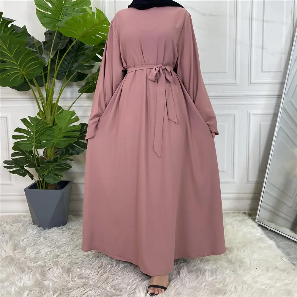 2022 Amazon Best Seller Maxi Long Sleeve Middle East Arabic Islamic Clothing Robe Women Modest Abaya Muslim Dress For Ladies