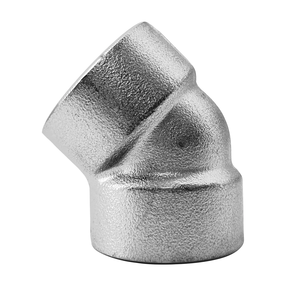 F304 304L Socket Welded Stainless Steel Elbow 45 Degree B16.11 SS Tube Fitting  Manufacturer