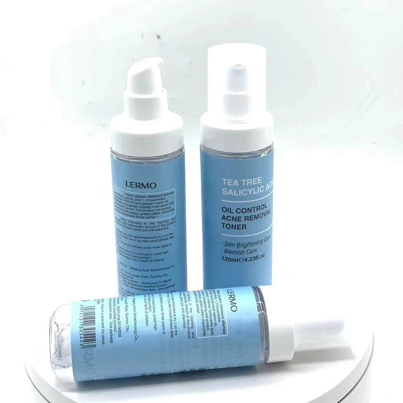 LERMO120ml Portable Face Mist Organic Salicylic Acid Glycollic Acid Tea Tree Oil Anti Acne Back Body Face Toner Mist Face toner