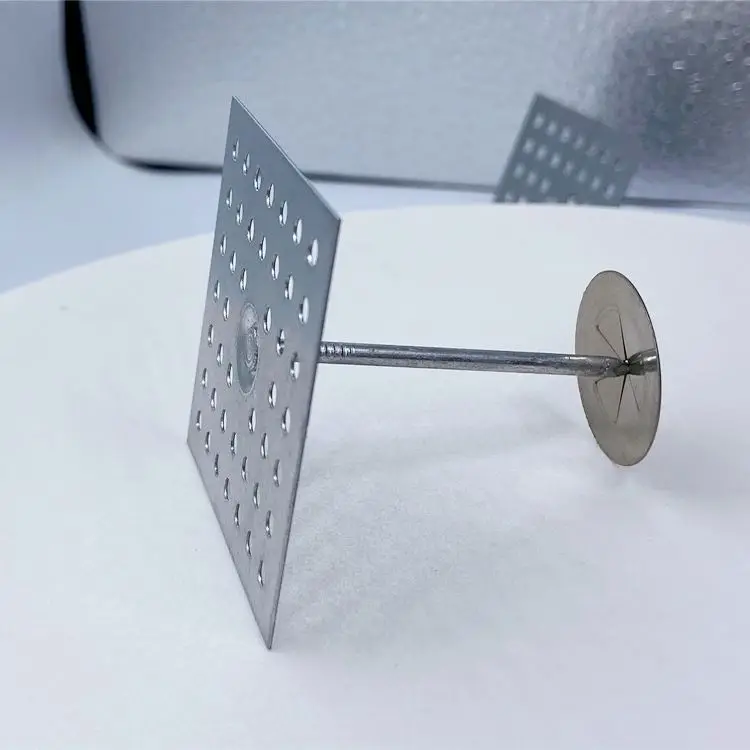 Factory perforated base insulation hanger self-adhesive glasswool marine custom aluminum insulation pins