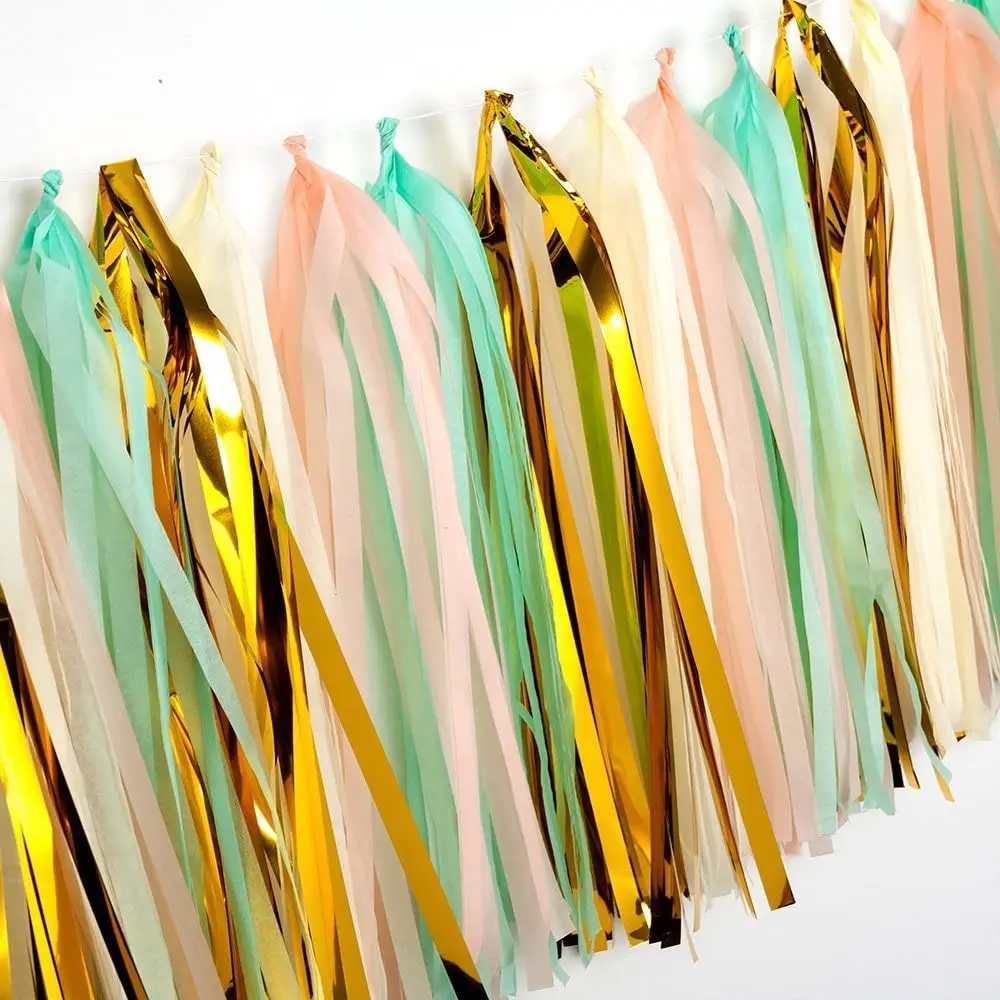 Wholesale Paper Fan Lantern Tassels Birthday Decoration Set Fiesta Party Supplies