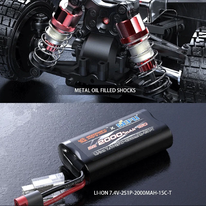 MJX Hyper Go 14301 2.4G 1/14 Rally Truck Truggy Buggy Drift Racing Alloy Metal Brushless High Speed Remote Control RC Car Model