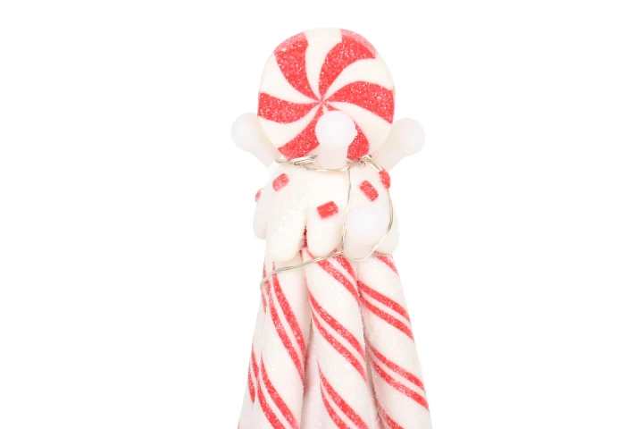 Custom Xmas Creative Crafts LED Christmas Luminous Polymer Clay Holiday Indoor Christmas Tree Decorations