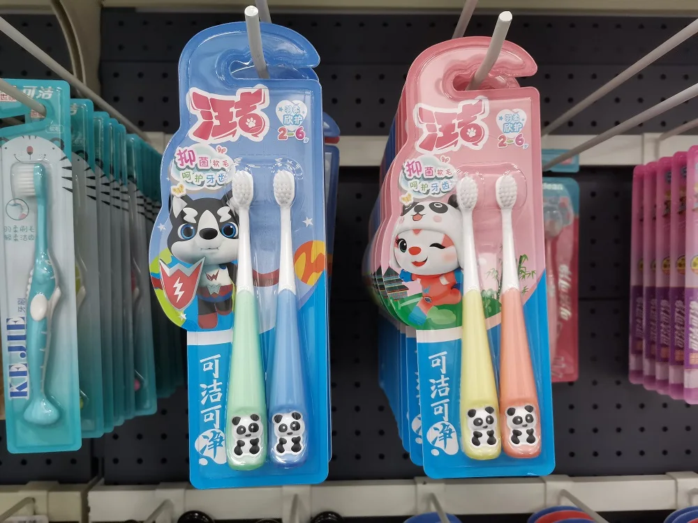 2-6 Years Child tooth brush kids cartoon Panda toothbrush