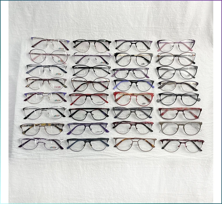 Assorted Eyeglasses Metal Frame Stock Ready Optical Eyewear Designer Spectacle Frames For Shop Blue Light Blocking Glasses