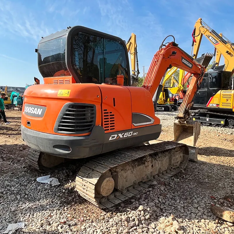 Лучший экскаватор Doosan DX60 60 DH55 б/у небольшой мини 6-тонный землеройный строительная техника продажа