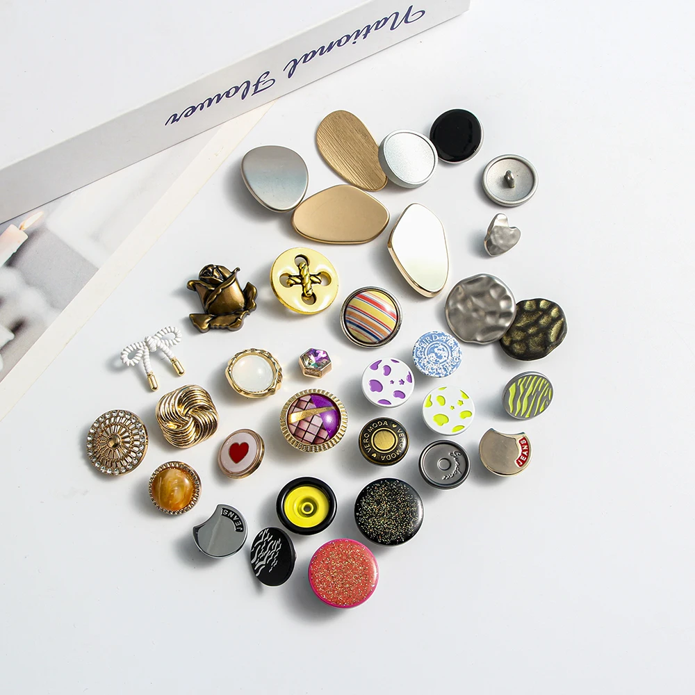 Customized High Quality Tack Button Metal Jeans Button Geometric Shape Jeans Buttons And Rivets