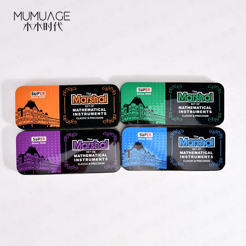 Compass Metal Stationery Set Nine piece Student Mathematical Geometry Office Measuring Instrument