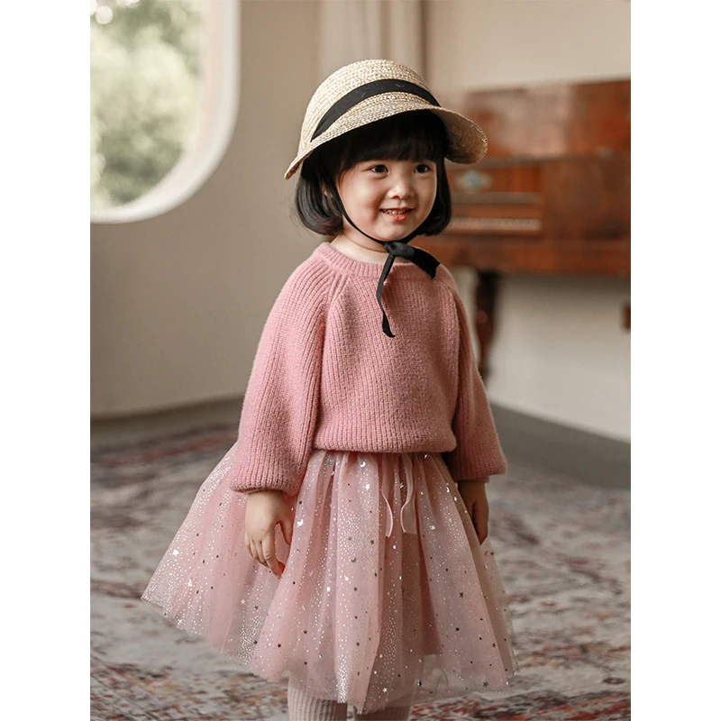 YOEHYAUL Boutique High Quality Autumn Spring Baby Infant Toddler Pullover Knit Clothes Kids Solid Color Sweater