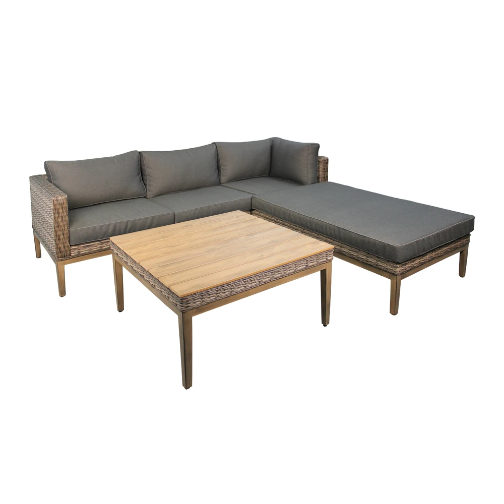 Роскошные Популярные Новые товары уличный диван красивое плетеное плетение с современным комплектом мебели из PS