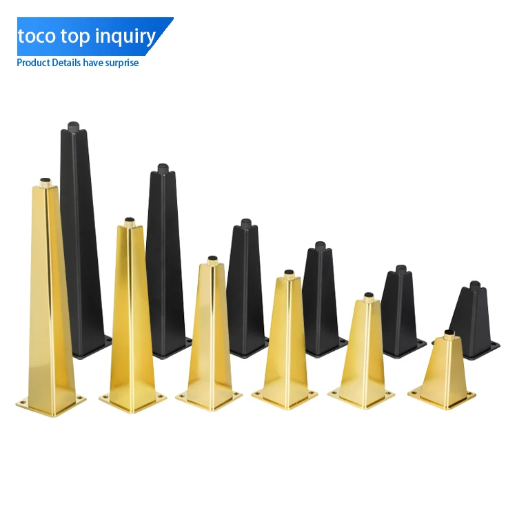 Toco Metal Aluminum Dining Coffee Table Legs For Luxury Furniture Silver Stainless Steel Furniture Legs Frame Raiser Protector