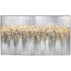 Hot Sale Hand painted Extra Large Wall Art Decor Modern Art Acrylic Star Gold Foil Abstract Oil Painting On Canvas Wholesale