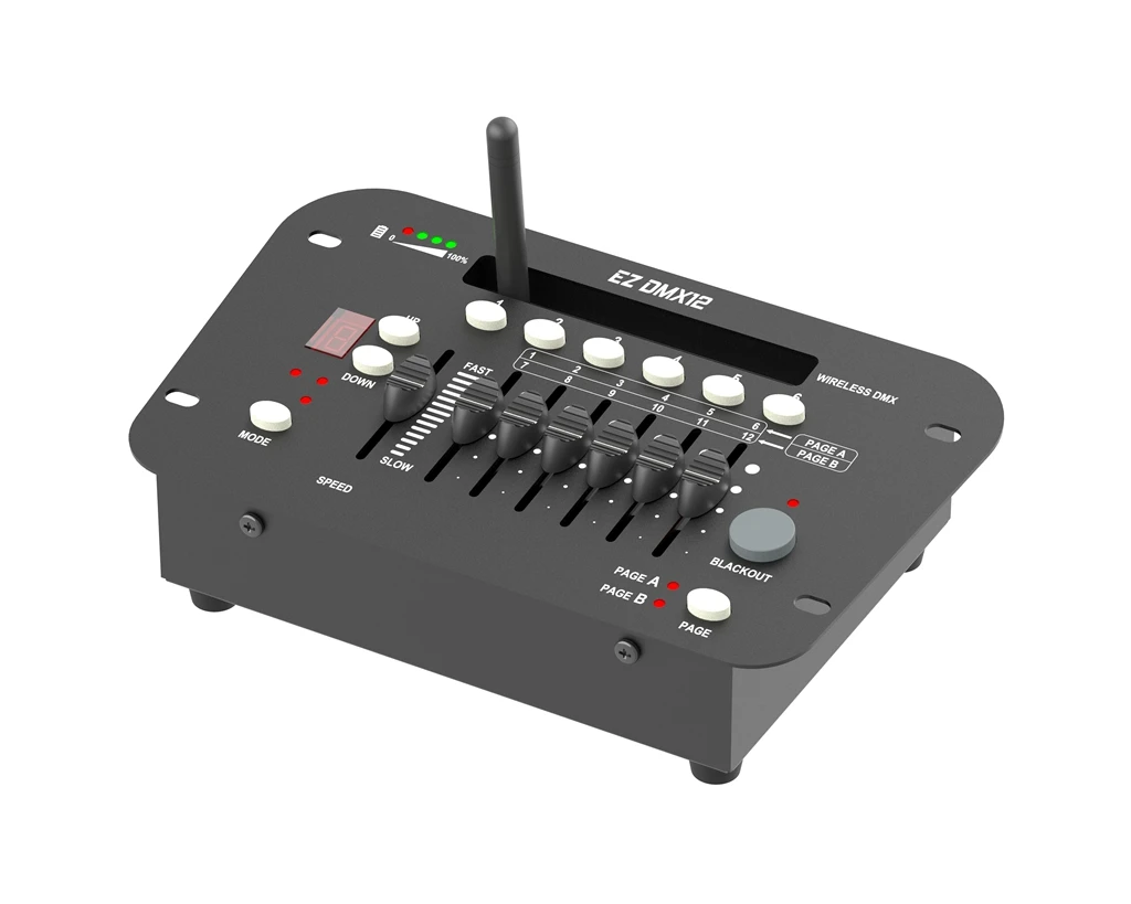 12CH мини Dmx 512 контроллер с батарейным питанием 2 4 ГГц беспроводной пульт освещения СИД сценическое освещение